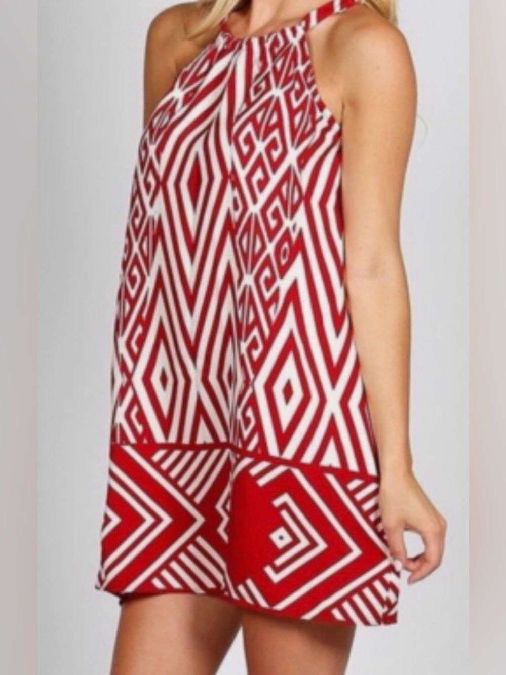 Million BullPup Red & White Dress Ladies sz Small